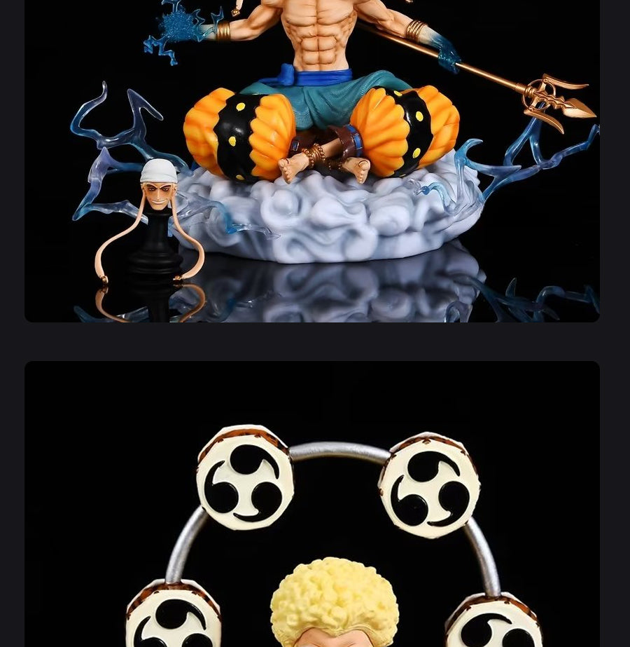 Enel Action Figurine - 25 ซม. พร้อมฐานคลาวด์พนักงานและหัวที่ใช้แทนกันได้รุ่น จำกัด - หนึ่งชิ้นสะสมได้