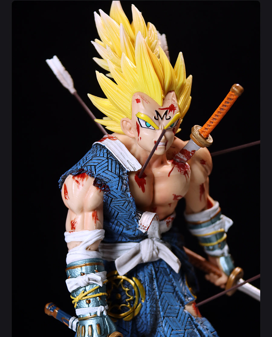 Figura coleccionable de Vegeta Samurai - Dragon Ball Z, 30 cm, Super Saiyan, alto detalle