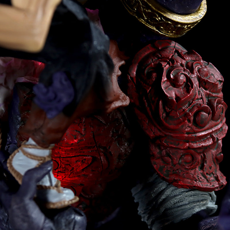 Figura de acción de Zoro - 42 cm con efectos de llama y múltiples brazos, edición limitada - una pieza coleccionable