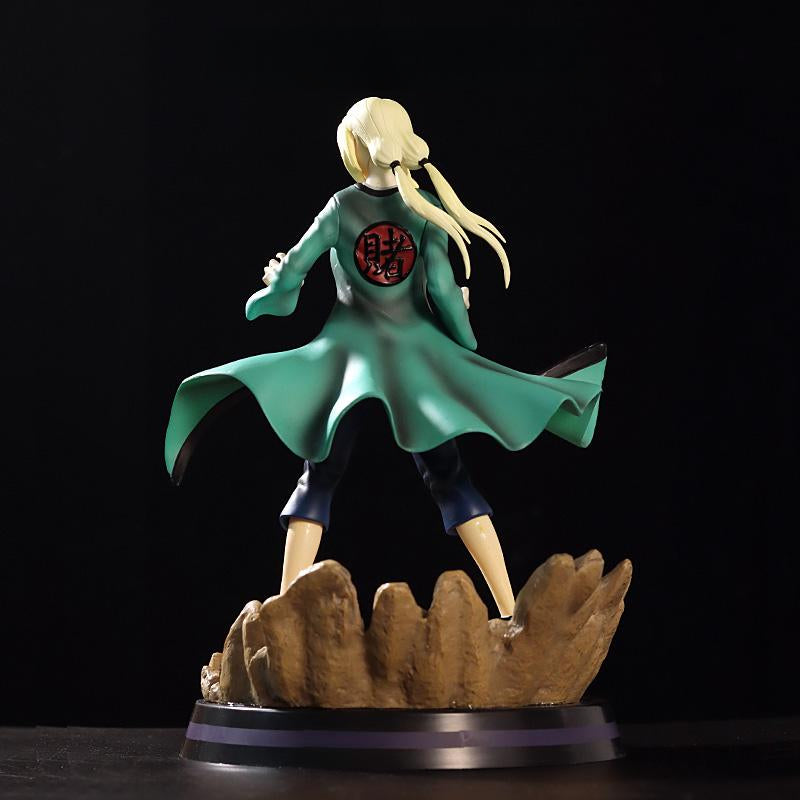 Figura de acción de Tsunade Senju - Edición de 28 cm de colección | Pose dinámica con base de efectos de chakra