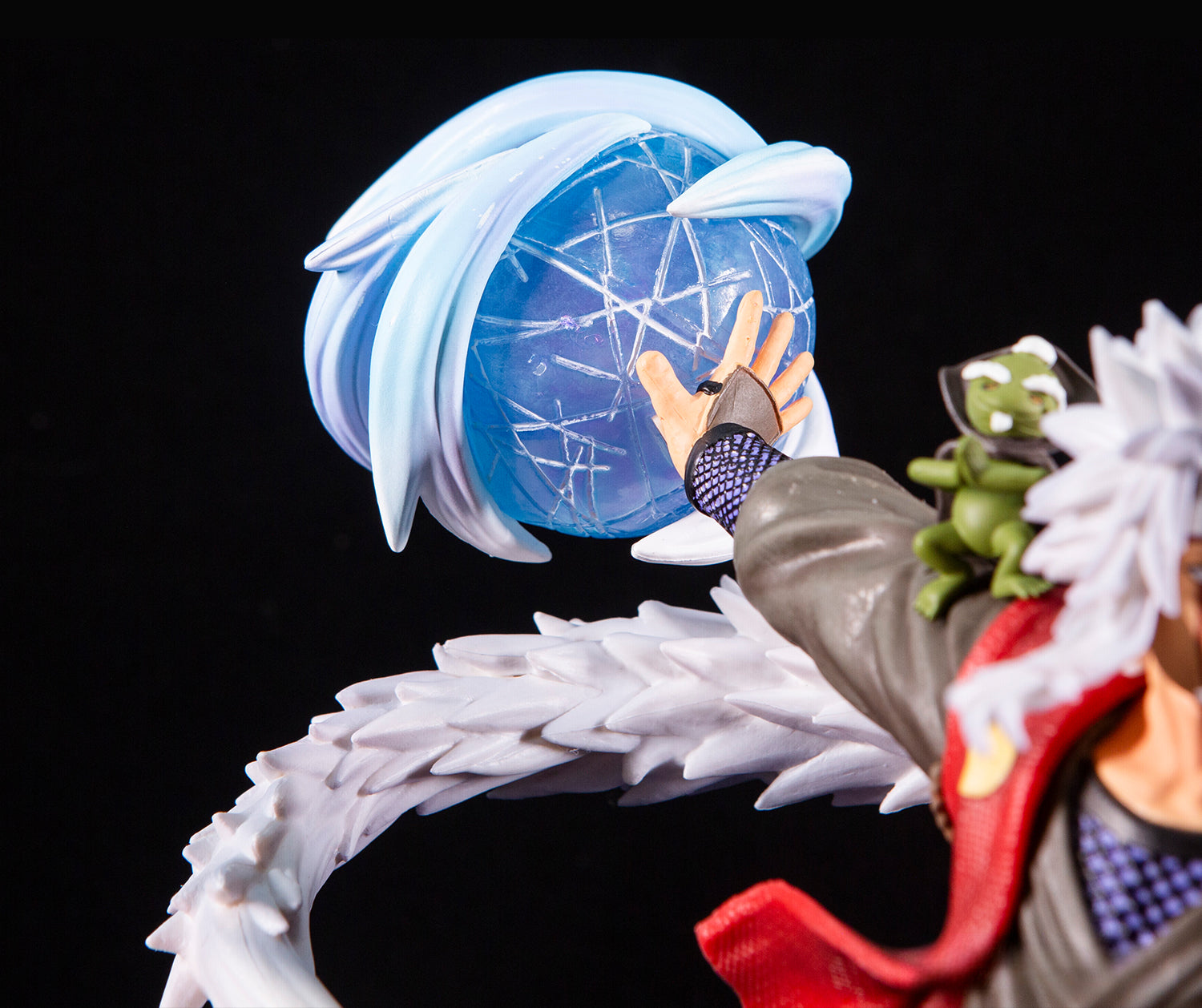 Figura de acción de Jiraiya - 38 cm | Cabezas intercambiables con jutsu de invocación y sapo sage pose