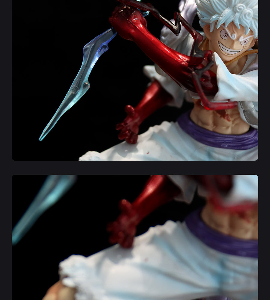 Ausrüstung 4 Luffy Action Figur - 30 cm mit Energieeffekten und austauschbarer Kopf - ein Stück Sammlerstück