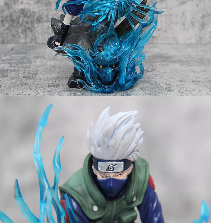 Figura de acción de Kakashi Hatake - Edición de Colector de 24 cm | Pose dinámica con efectos de chakra relámpagos