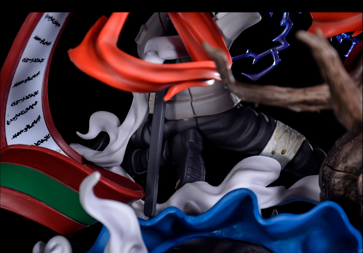 Figura de acción Kakashi Hatake - 41 cm | PVC premium con jutsu de invocación y perro