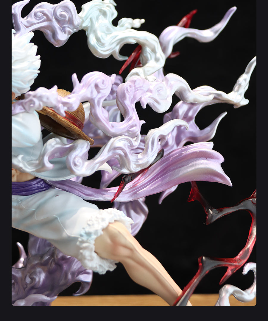 Ausrüstung 4 Luffy Action Figur - 30 cm mit Energieeffekten und austauschbarer Kopf - ein Stück Sammlerstück