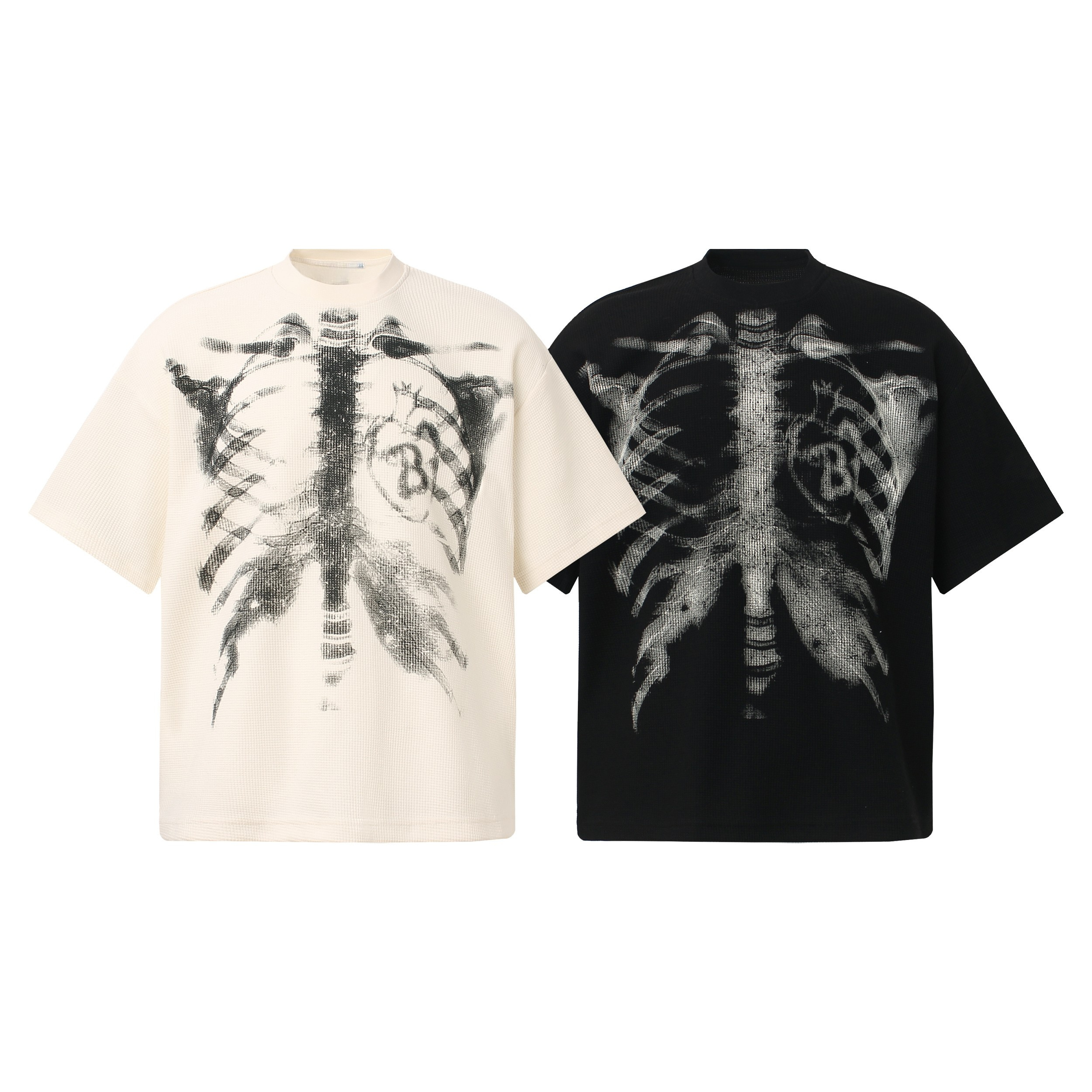 X-Ray Ribcage Graphic Tee | Streetwear Skeleton Shirt | SEAKOFF