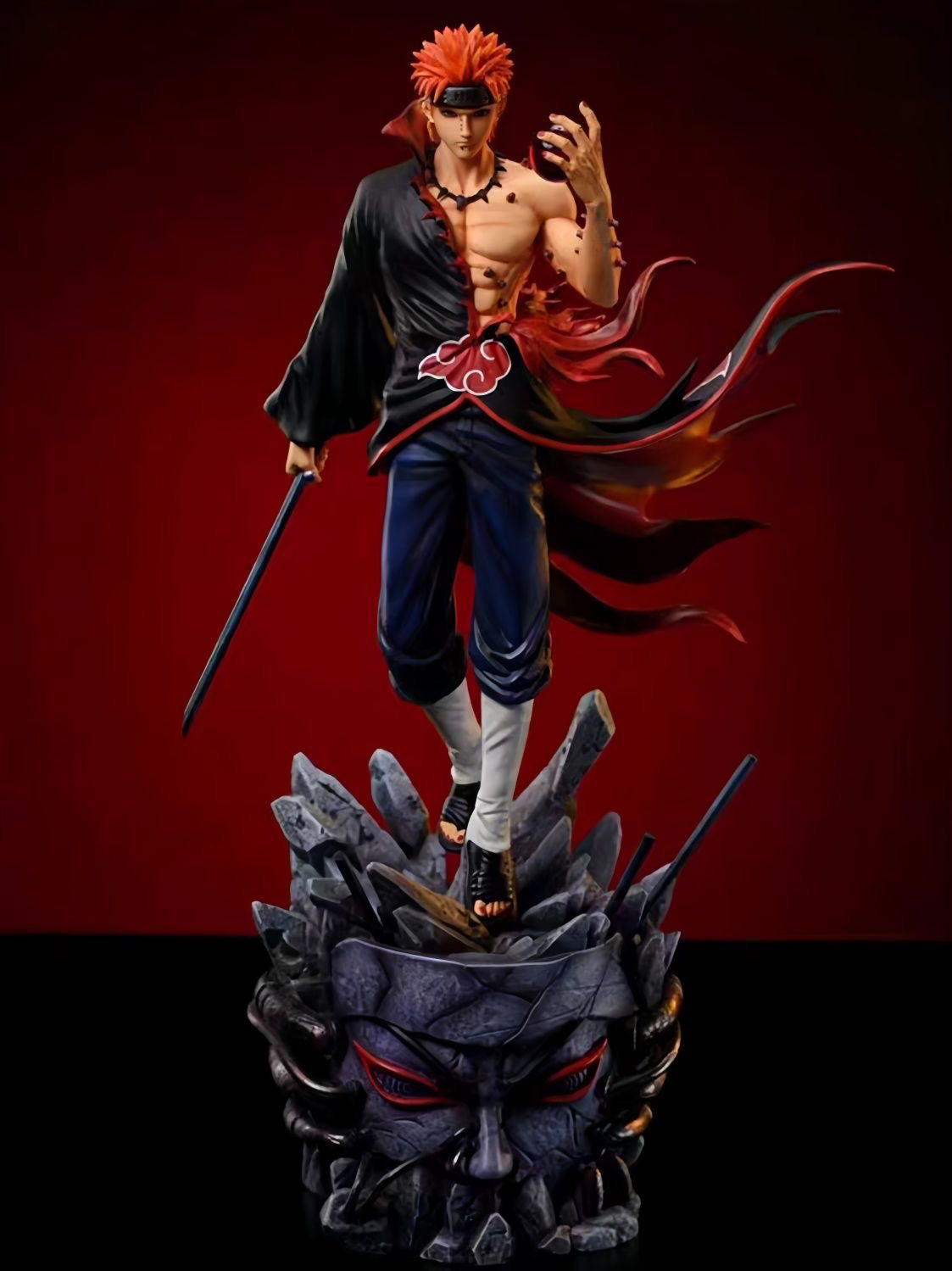 Pain Akatsuki Action Figure – 30cm Collector’s Edition | Highly Detailed Anime Statue with Battle Base