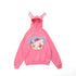 The Seakoff Kawaii Pom-Pom Crown Hoodie is a playful streetwear piece in grey, featuring unique cat graphics with 3D pom details, perfectly blending whimsy and style.