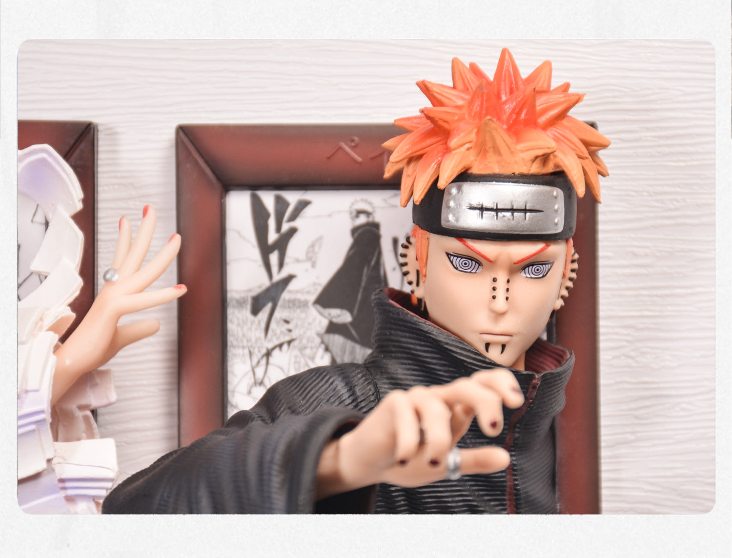 Konan & Pain Figura - 20 cm | Naruto | Akatsuki | Decoración de pared o mesa | Efecto 3D