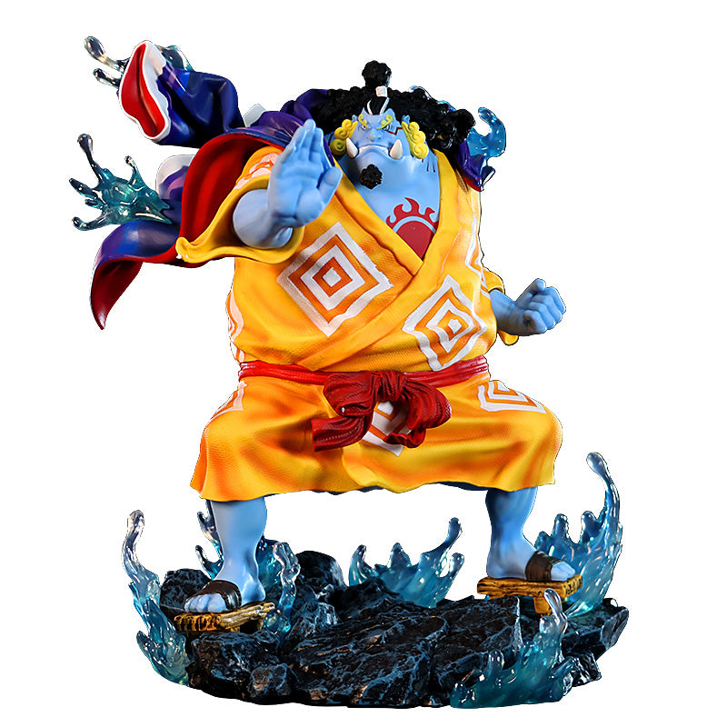 Estatueta de ação Jinbe - 31 cm com efeitos dinâmicos da água, edição limitada - colecionável de uma peça