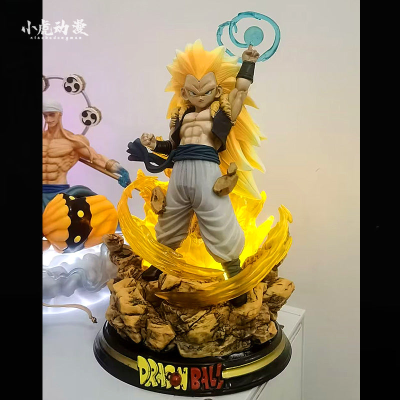 Dragon Ball Z Goku Super Saiyan Figura - 22 cm, 0.9 kg - pose dinámica con efecto energético