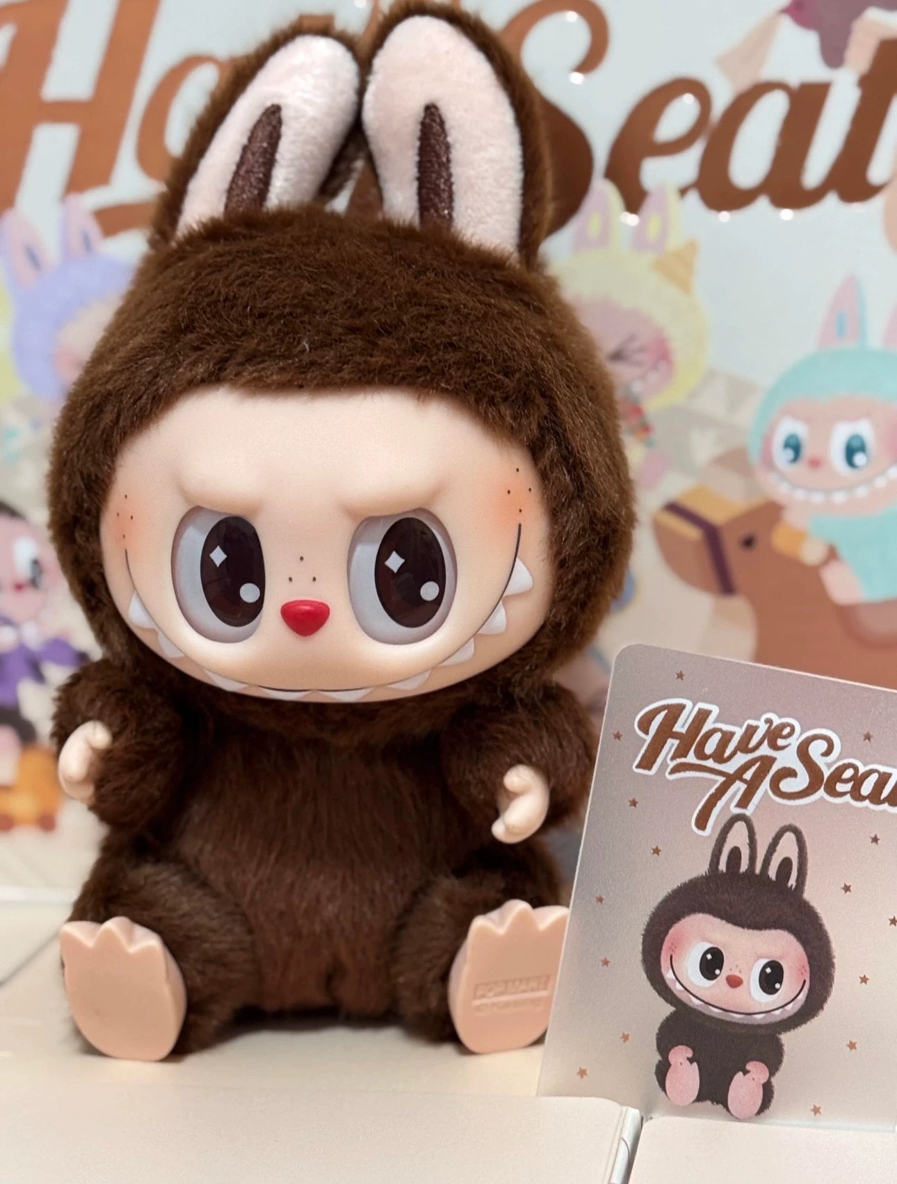 POP MART Labubu DUODUO Plush Keychain – The Monsters Series (15cm)