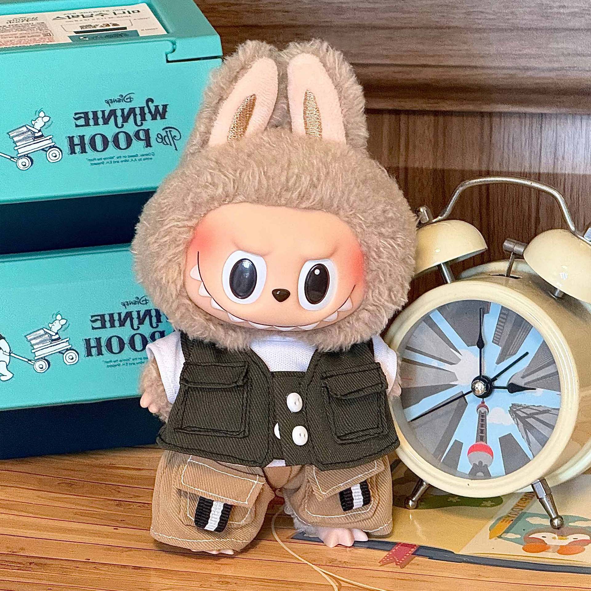 Labubu Utility Vest & Cargo Pants Adventure Outfit – All‑Series Doll Clothes