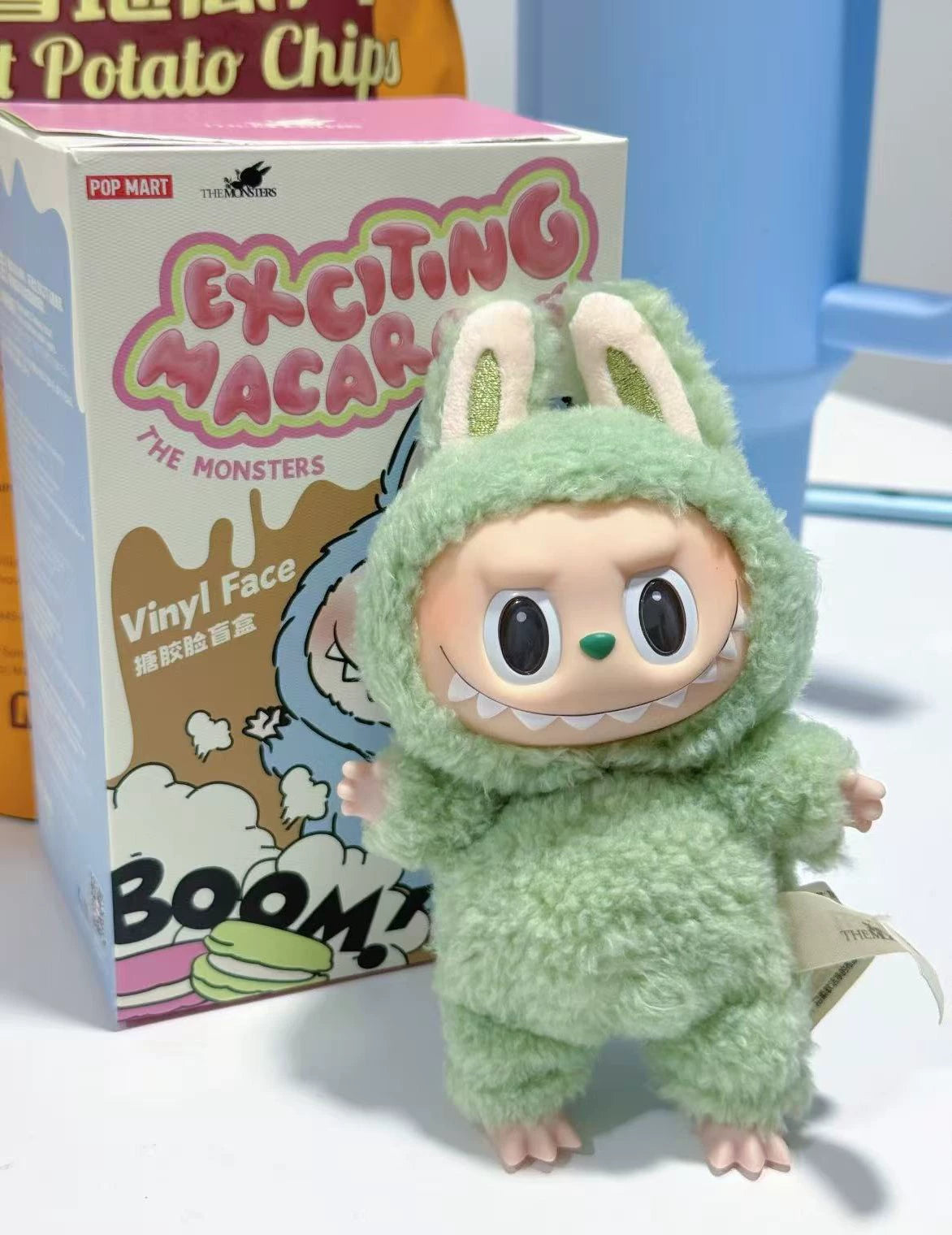 POP MART Labubu Green Grape Plush Keychain – The Monsters Series Vol. 1 Collectible