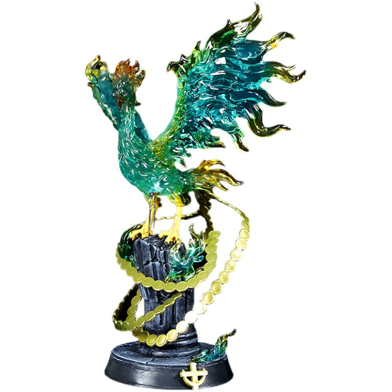 Marco Phoenix Ação estatueta - 27 cm com efeitos de fogo dinâmico e cadeia de moedas, edição limitada - colecionável de uma peça