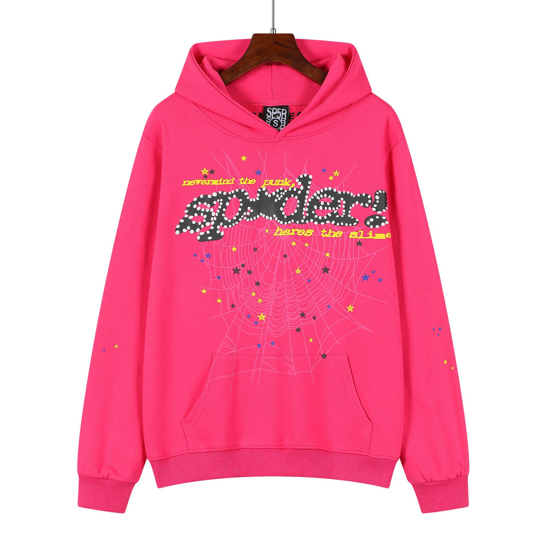 Sp5der “Nevermind the Punk” Hoodie – Hot Pink 440GSM Heavyweight Streetwear Pullover