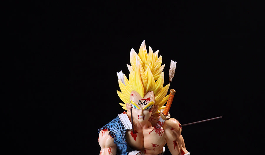 Figura coleccionable de Vegeta Samurai - Dragon Ball Z, 30 cm, Super Saiyan, alto detalle
