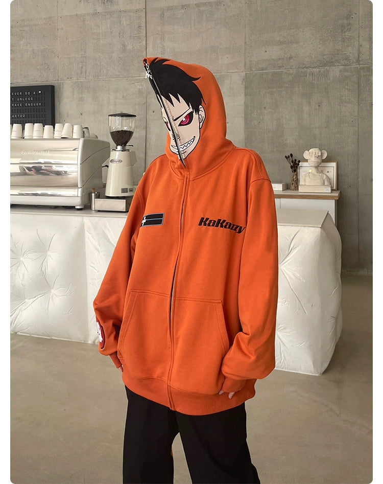 Anime orange hoodie on sale