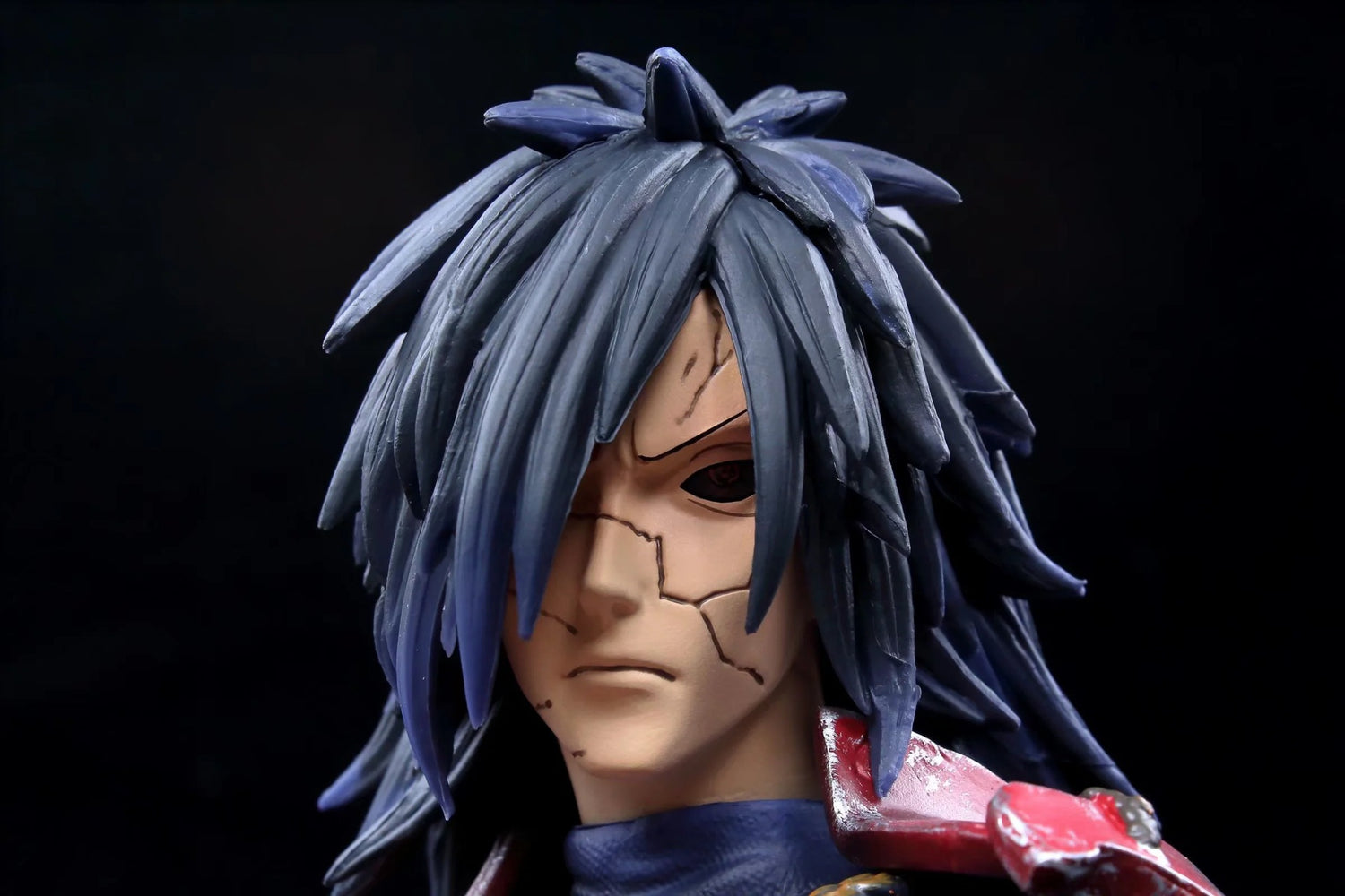 Busto de Uchiha Obito y Uchiha Madara - EDICIÓN DE COLECTOR DE 16 CM | Estatua de anime detallada con base de llamas