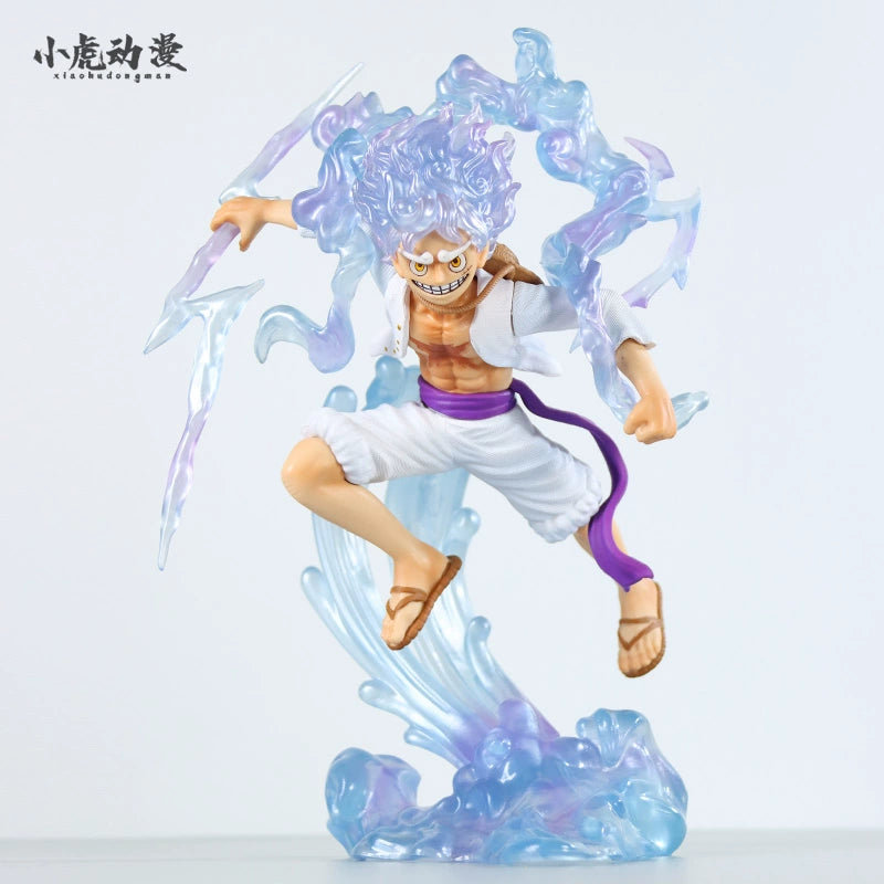 Luffy Gear 4動作小雕像 - 28厘米,具有動態藍色效果,限量版 - 一件收藏品