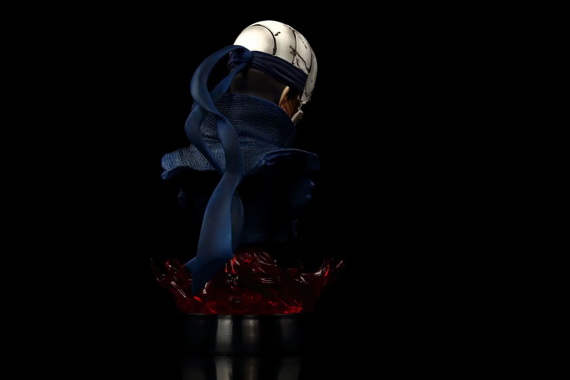 Busto de Uchiha Obito y Uchiha Madara - EDICIÓN DE COLECTOR DE 16 CM | Estatua de anime detallada con base de llamas