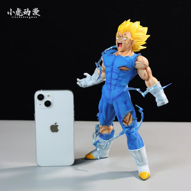 Vegeta Super Saiyan Figura coleccionable - Dragon Ball Z, 27 cm, alto detalle, pose de batalla