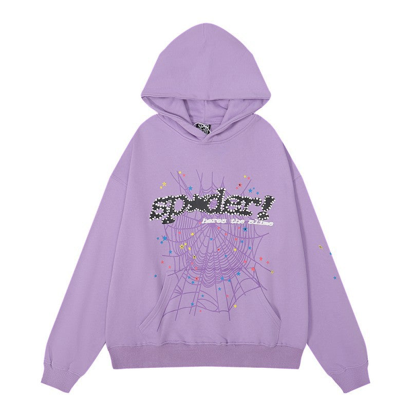Sp5der “Hares the Slime” Hoodie – Lavender Purple 440GSM Heavyweight Spider-Web Streetwear Pullover