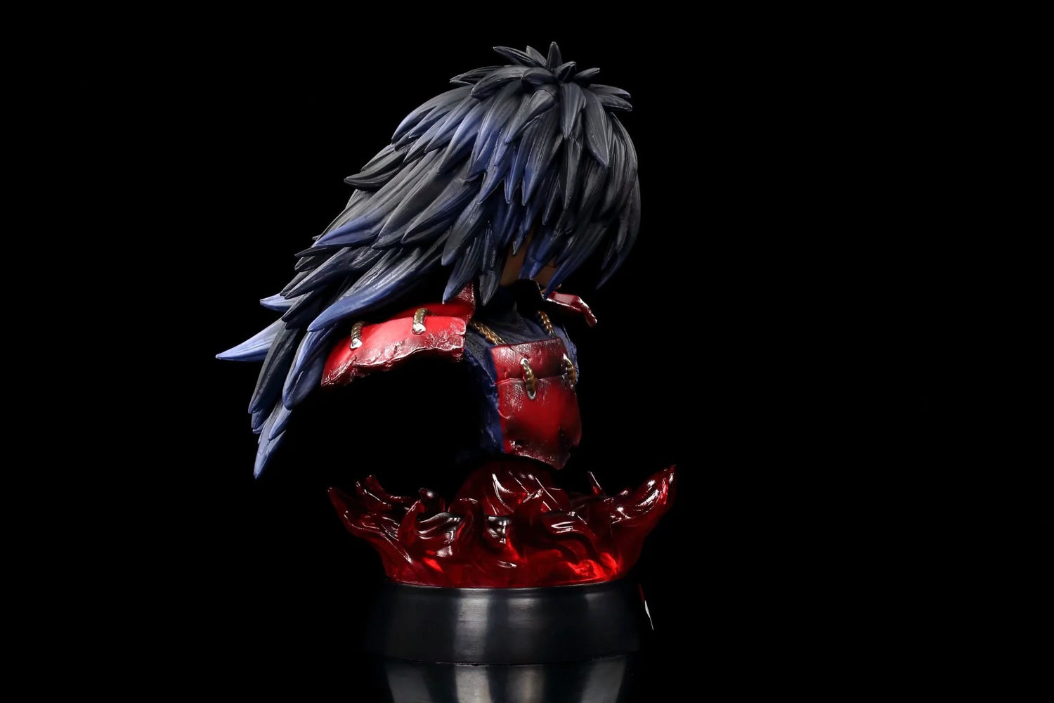 Busto de Uchiha Obito y Uchiha Madara - EDICIÓN DE COLECTOR DE 16 CM | Estatua de anime detallada con base de llamas