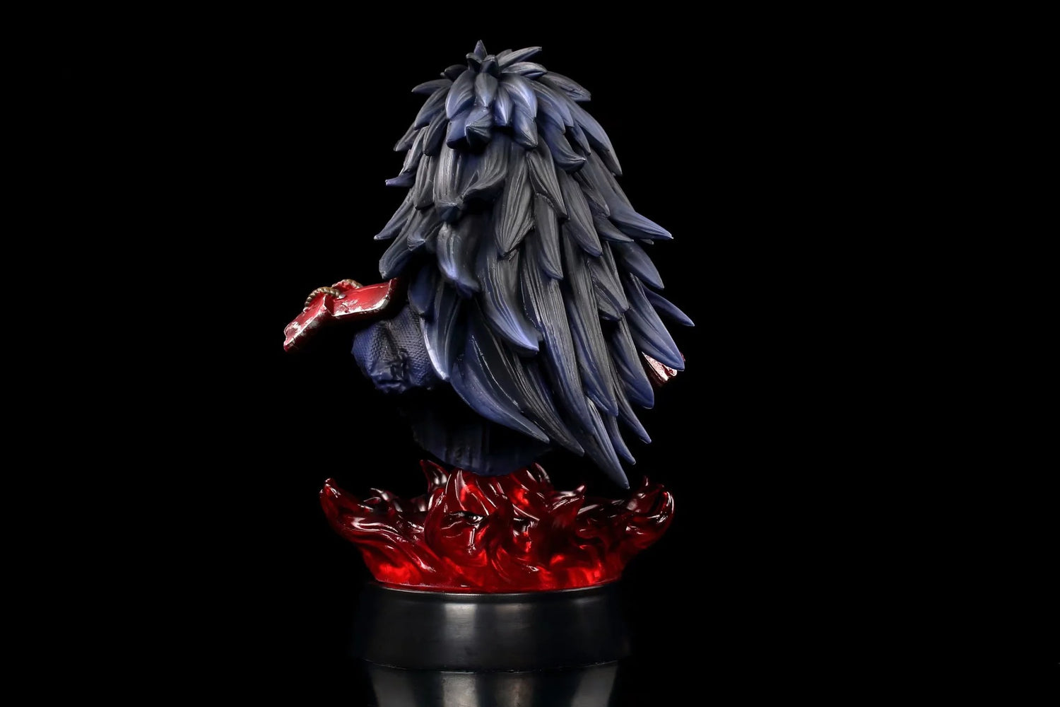 Busto de Uchiha Obito y Uchiha Madara - EDICIÓN DE COLECTOR DE 16 CM | Estatua de anime detallada con base de llamas