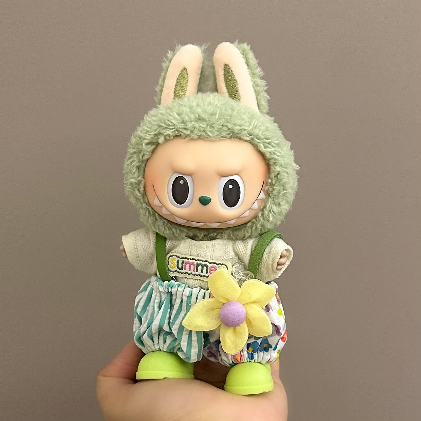 Labubu Garden Party Bloomer Set with Sunflower Charm – All‑Series Doll Clothes