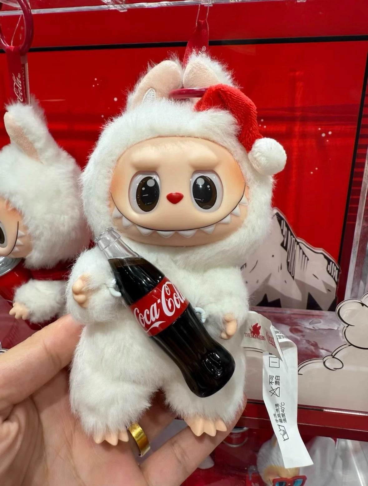 POP MART Labubu Coca-Cola Surprise Shake Plush Keychain – Holiday Edition