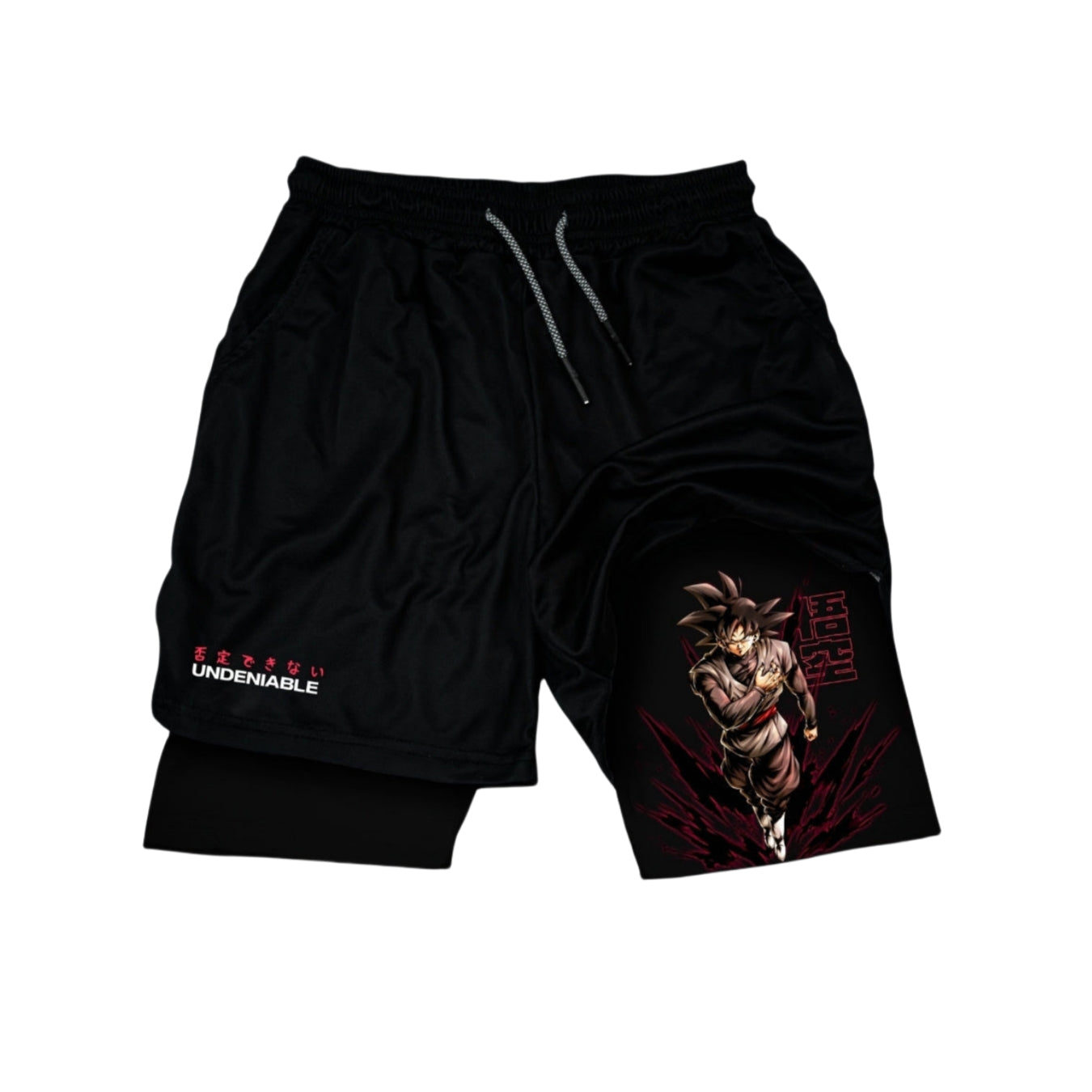 Pantalones cortos de gimnasio Goku Dragon Ball - Shorts de entrenamiento de anime para hombres y mujeres | Ropa de fitness innegable con diseño de guerreros saiyan