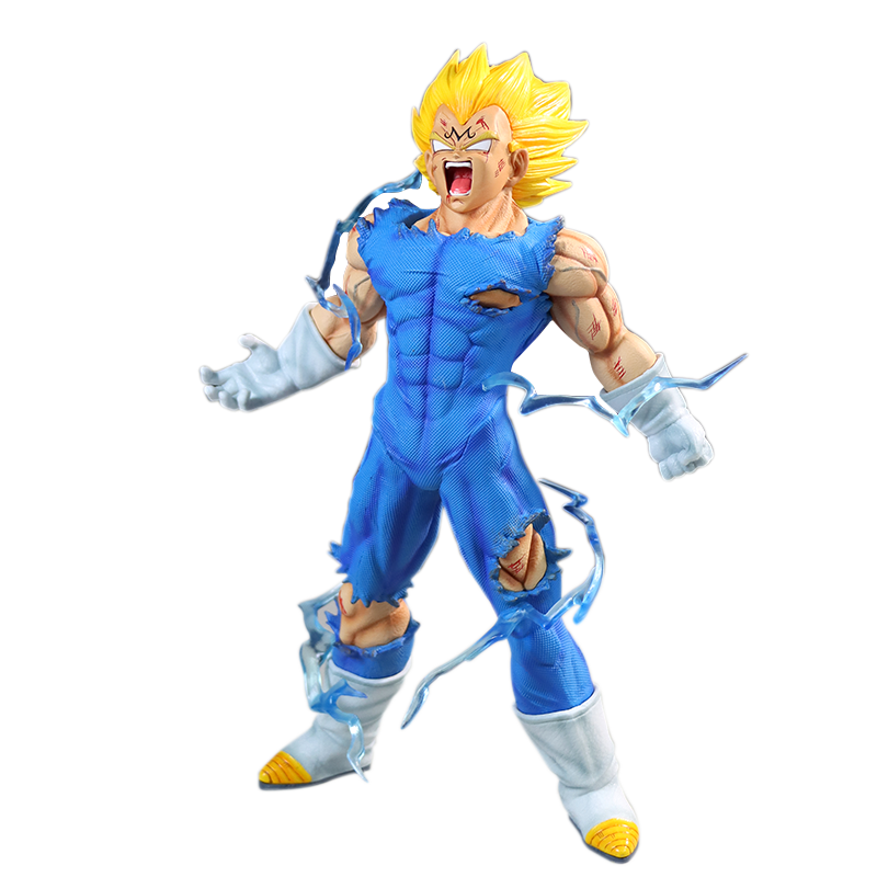 Vegeta Super Saiyan Figura coleccionable - Dragon Ball Z, 27 cm, alto detalle, pose de batalla