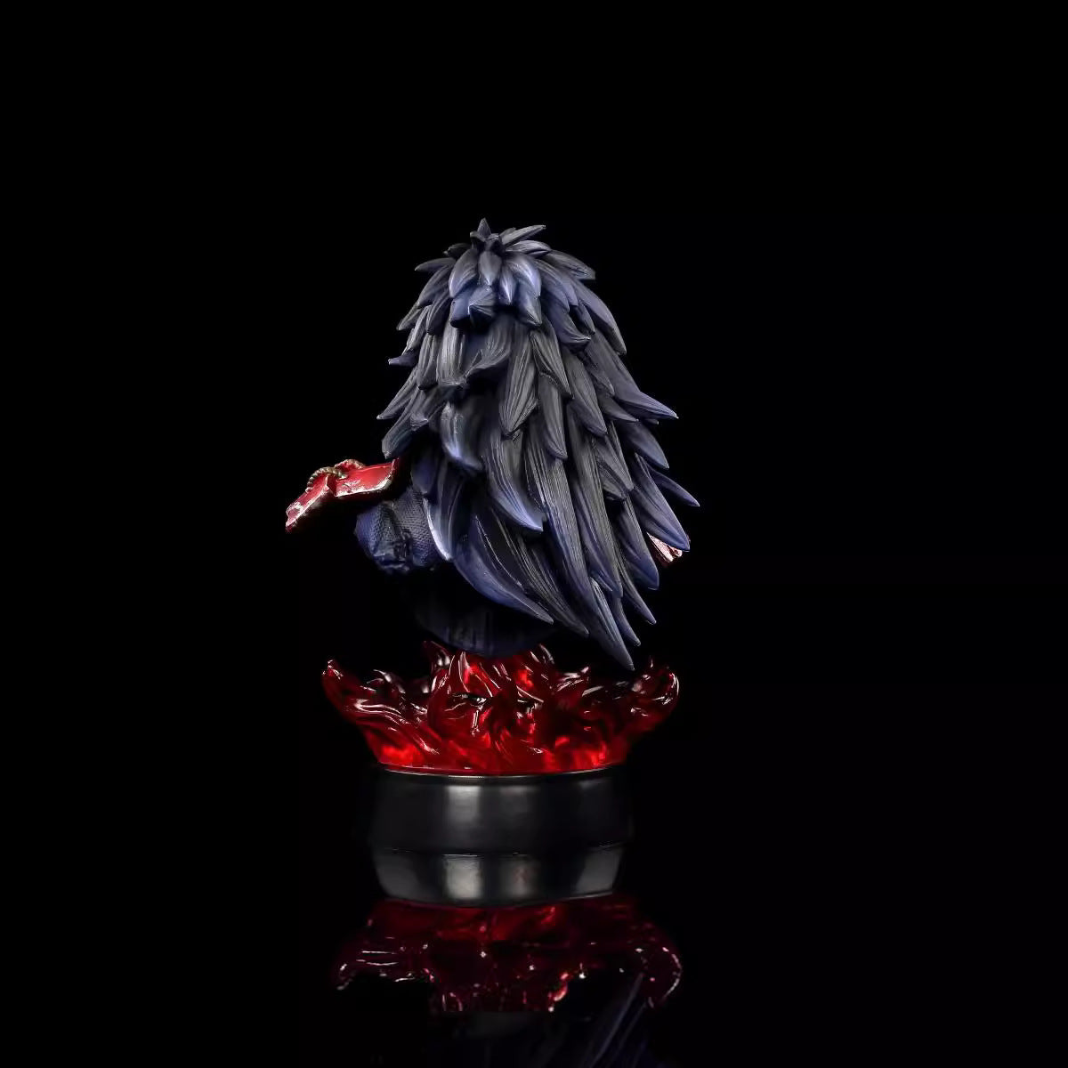 Busto de Uchiha Obito y Uchiha Madara - EDICIÓN DE COLECTOR DE 16 CM | Estatua de anime detallada con base de llamas
