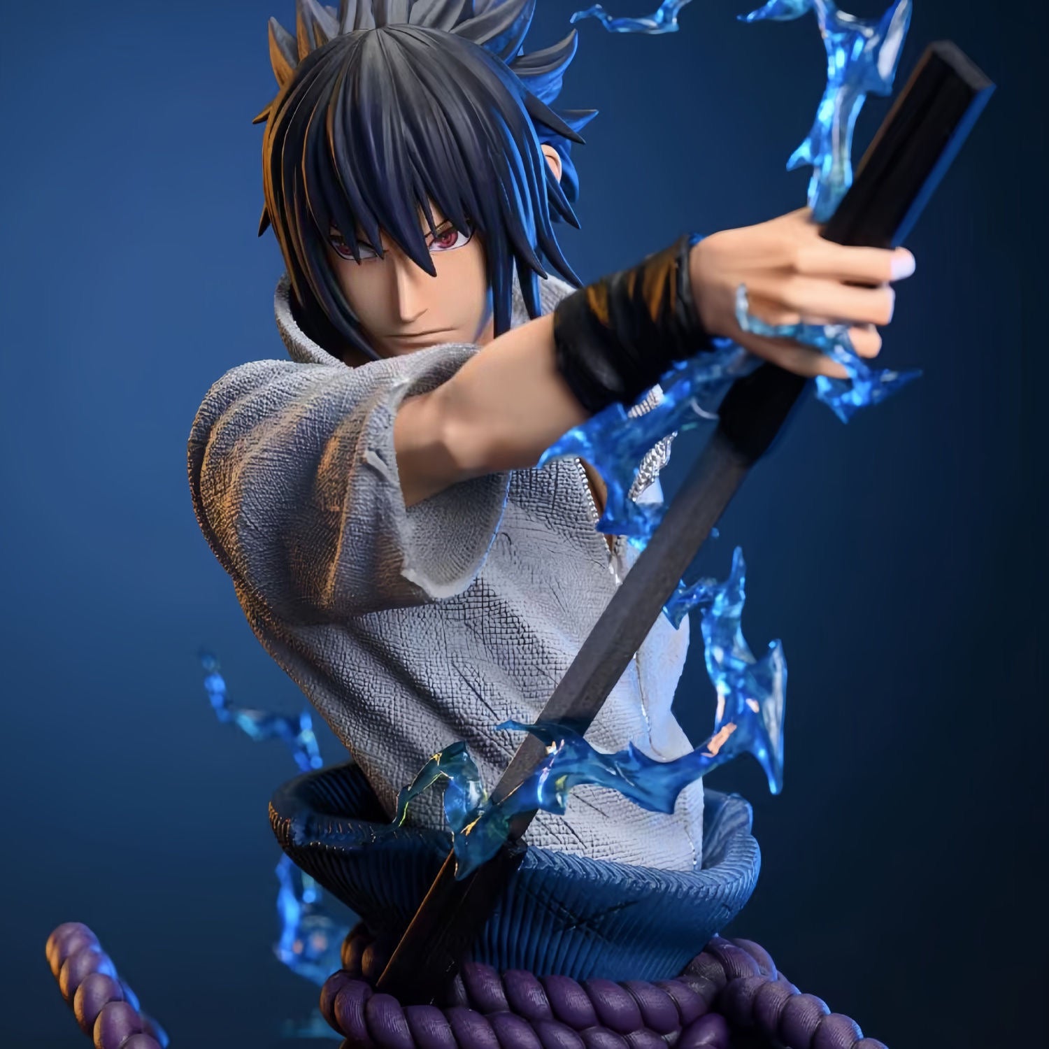 Naruto e Sasuke Action Figura Conjunto - edição de 28cm de colecionador com efeitos de água | Estátua de anime de alta qualidade