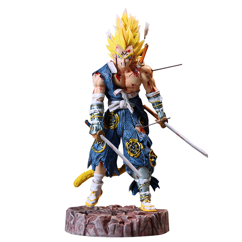 Figura coleccionable de Vegeta Samurai - Dragon Ball Z, 30 cm, Super Saiyan, alto detalle