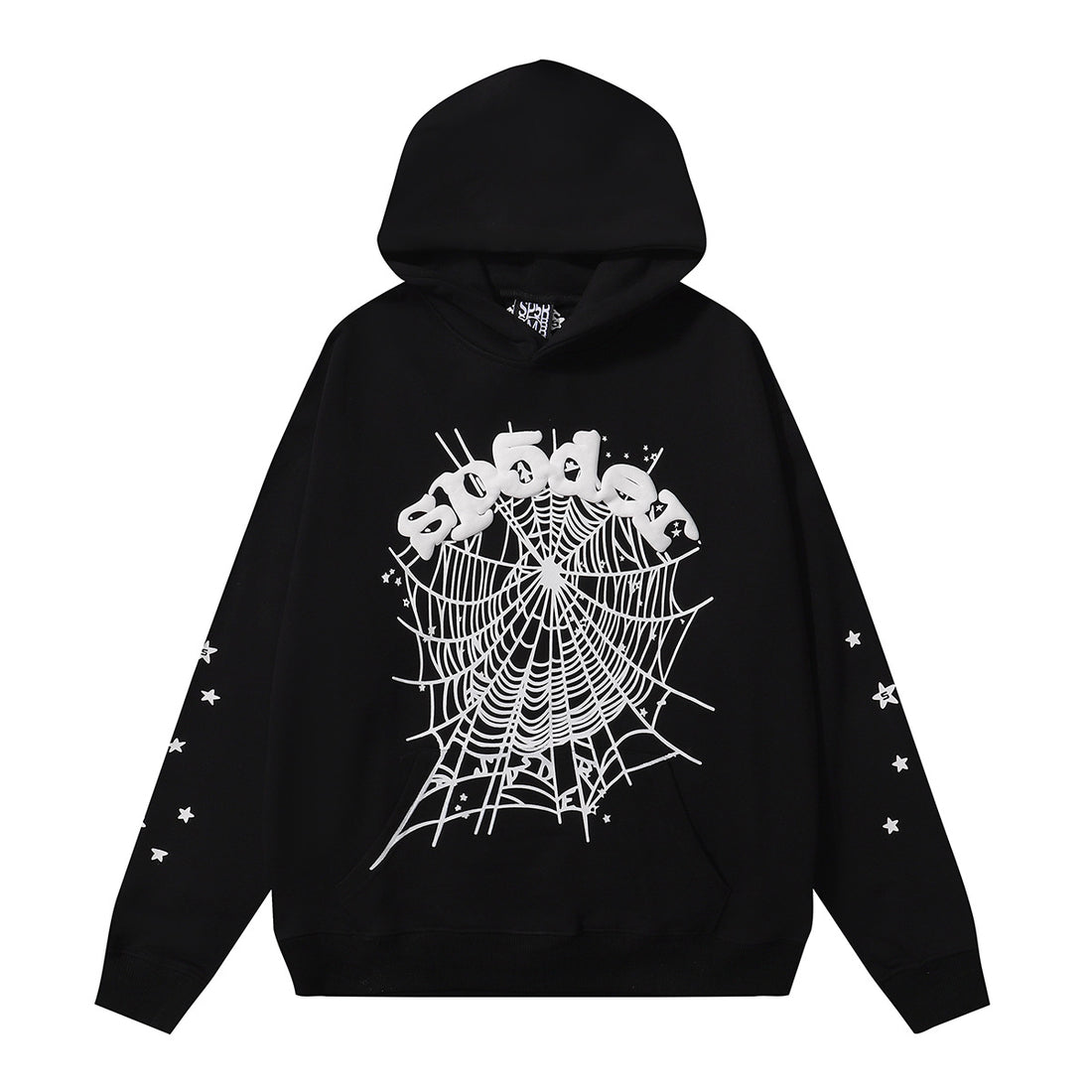 Sp5der “Webcore Noir” Hoodie – Black & White 440GSM Heavyweight Oversized Streetwear Pullover