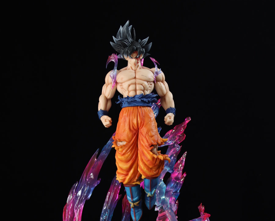 SUPER SAIYAN GOKU Figura coleccionable de 3 cabezas-50 cm Dragon Ball Z, alto detalle, 4 kg