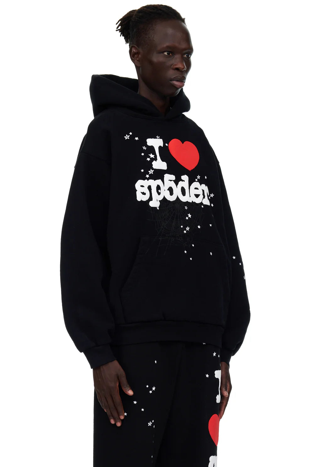 Sp5der “I Love Sp5der” Hoodie – Black Web 440GSM Heavyweight Streetwear Pullover
