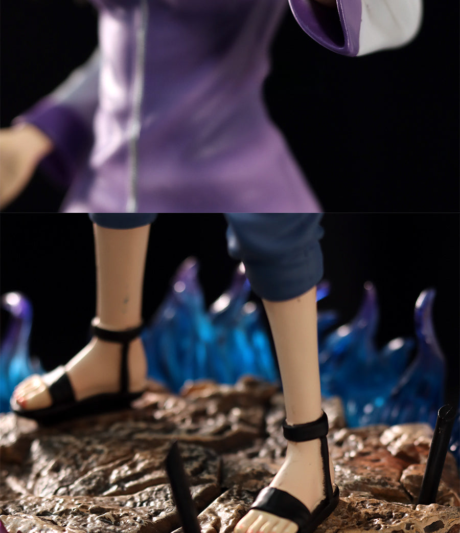 Figura de acción Hinata Hyuga - Edición de colección de 34 cm | Pose dinámica con base de efectos de chakra