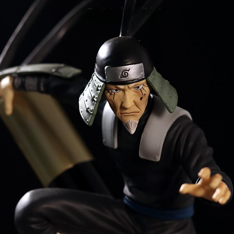 Figura de acción Hiruzen Sarutobi - Edición de 28 cm Collector | Pose dinámica con efectos de pergamino y chakra