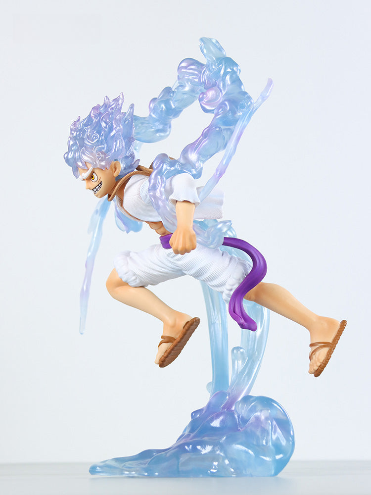 Luffy Gear 4動作小雕像 - 28厘米,具有動態藍色效果,限量版 - 一件收藏品