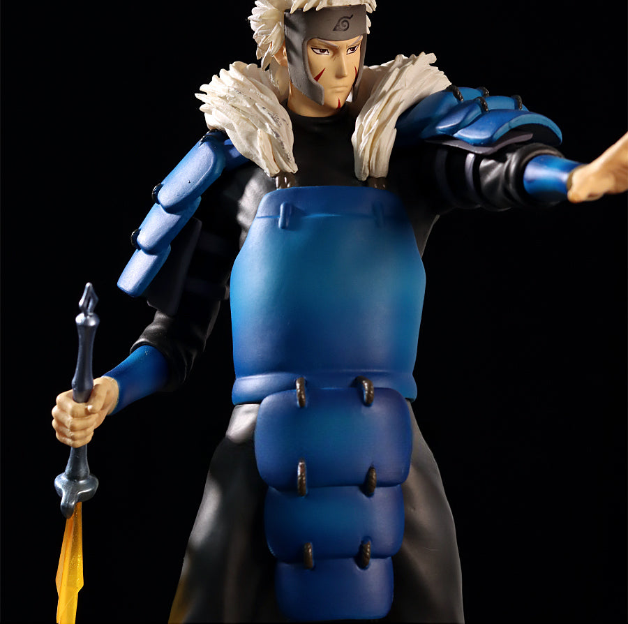 Tobirama Senju Acción Figura - Edición de 28 cm de colección | Pose dinámica con efectos de chakra y espada