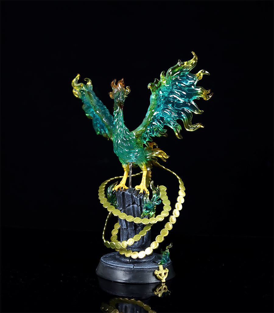 Marco Phoenix Ação estatueta - 27 cm com efeitos de fogo dinâmico e cadeia de moedas, edição limitada - colecionável de uma peça