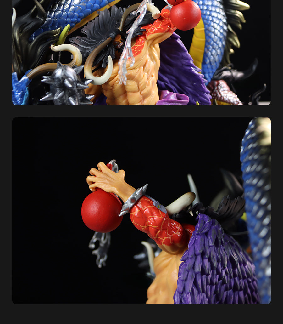 Estatueta de ação kaido - 30 cm com formulário de dragão e clube cravado, edição limitada - uma peça colecionável
