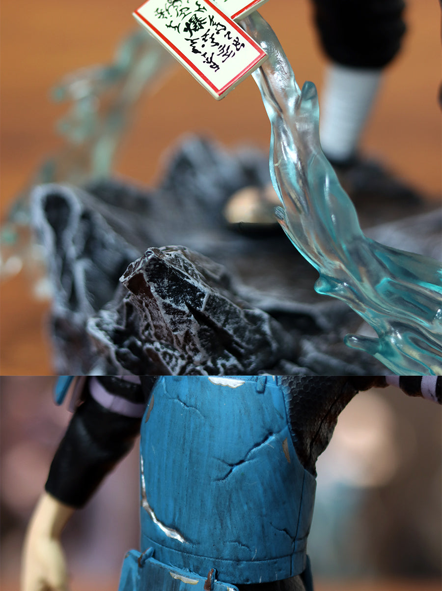 Figura de acción de Hashirama Senju - Edición de coleccionista de 37 cm | Pose dinámica con base de efecto de agua