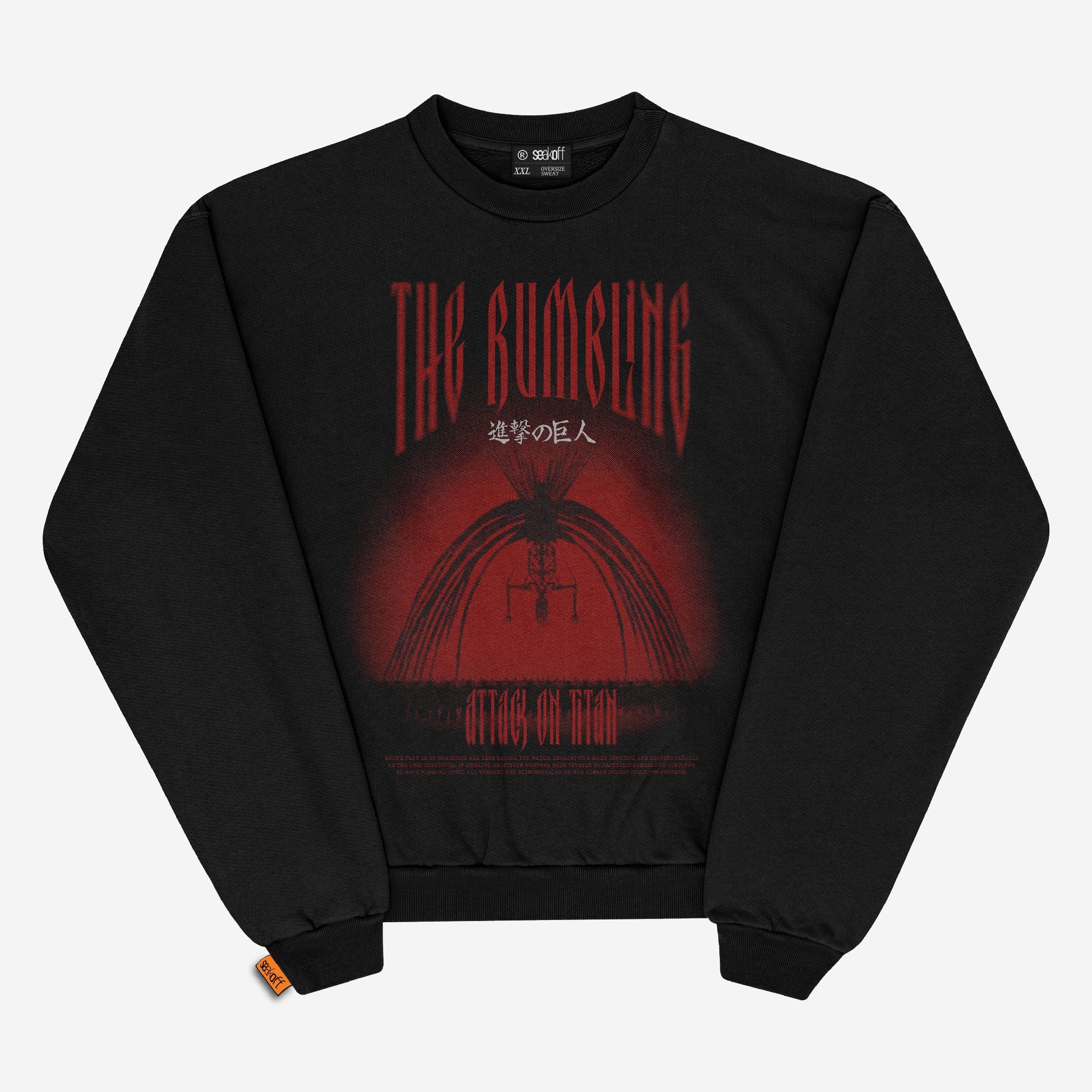 Attack on Titan The Rumbling Oversized Sweatshirt | Premium Anime Apparel - Seakoff
