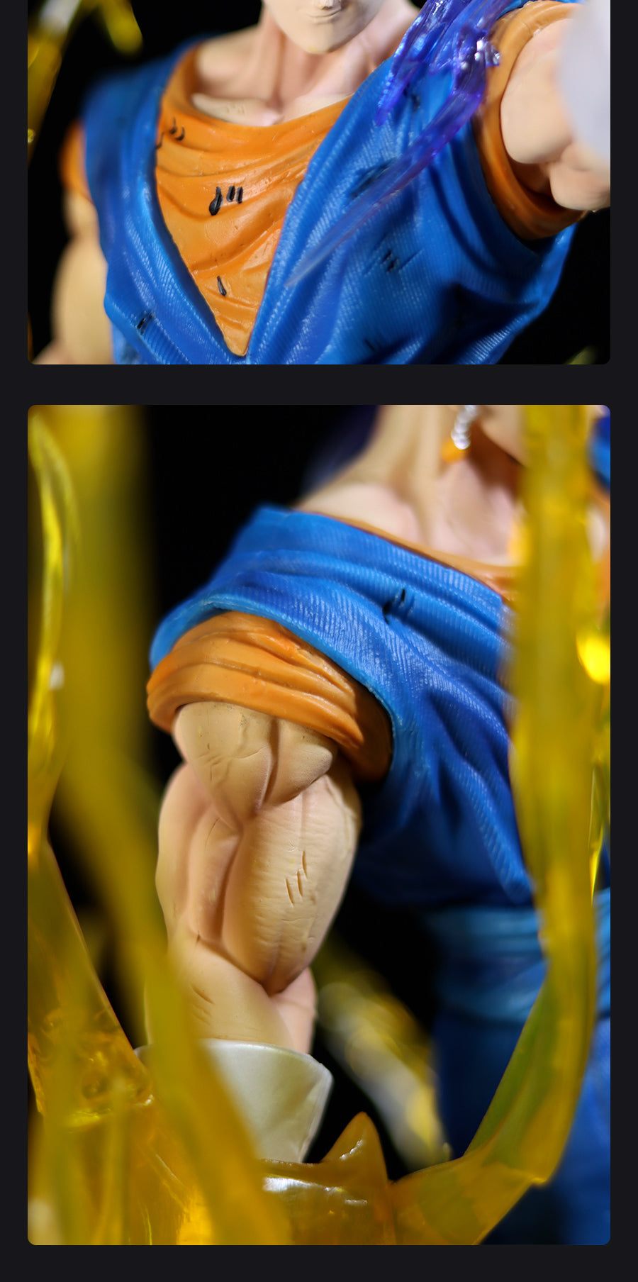 Коллекционная фигура Goku Super Saiyan-Dragon Ball Z, 58 см, Light-Up, 3 сменных головы