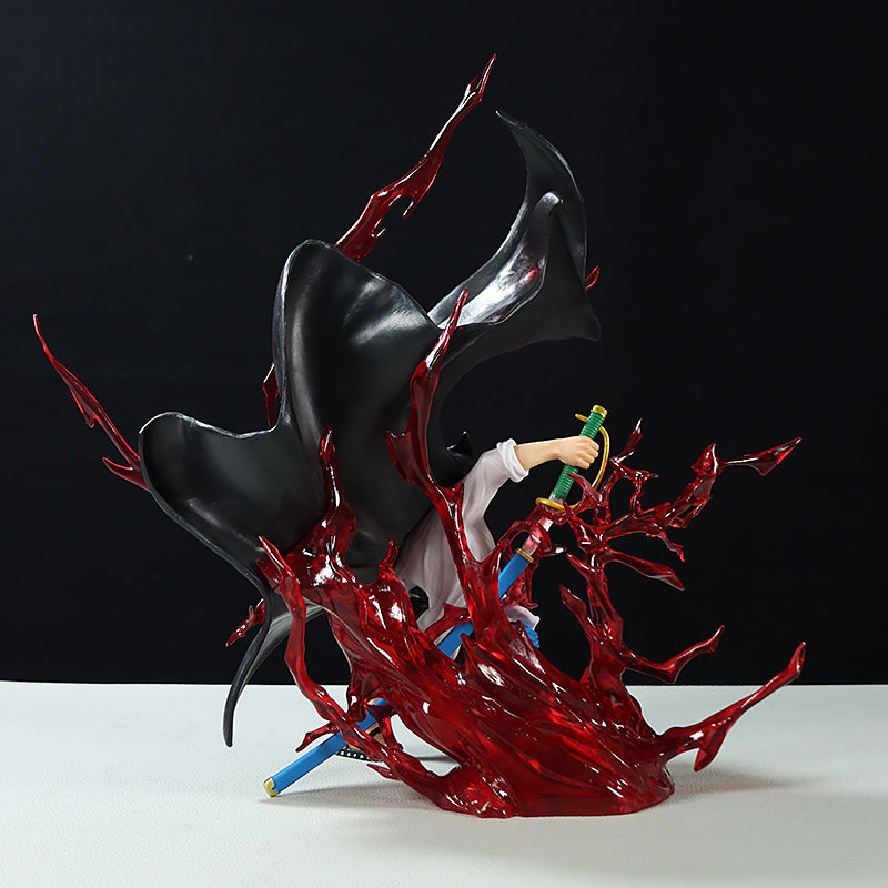 Estatueta de ação de Shanks - 32 cm com efeitos de energia vermelha - colecionável de uma peça