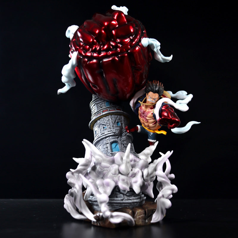 Luffy Gear 5動作小雕像 - 28厘米,具有火熱的攻擊和動態基礎,限量版 - 一件可收集的